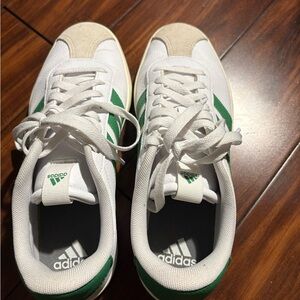 Adidas Classic White and Green Sneakers